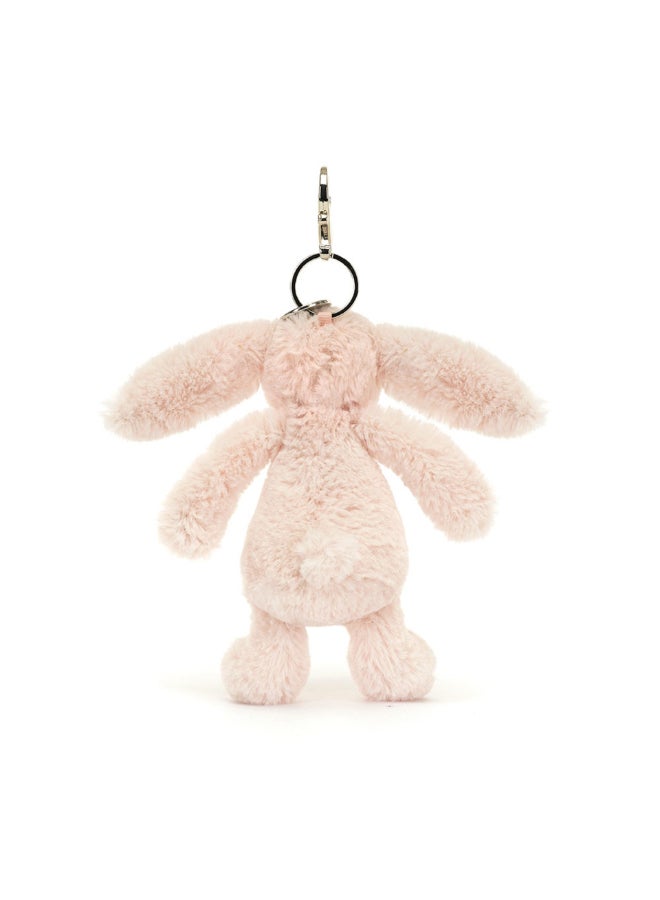 Jellycat سحر حقيبة الأرنب الخجول بلش 13 سم، حلقة مفاتيح أرنب ناعمة مع مشبك، إكسسوار لطيف للحقائب والحقائب الظهرية - Image 3